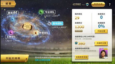 《中超风云》天梯系统